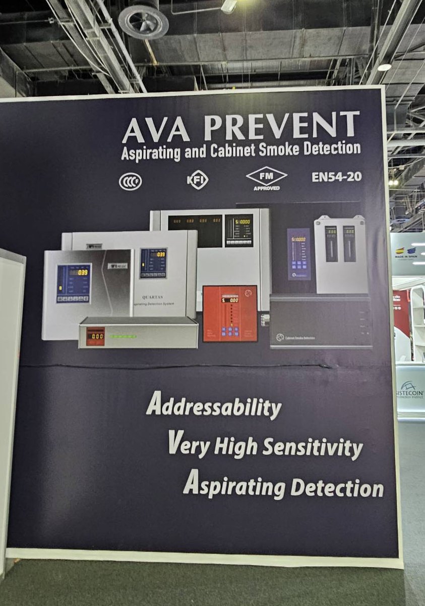 AVAPREVENT's tweet photo. Day 1 at #Intersec2026. Visit us at Booth 5-C37 to see real-time aspirating smoke detection in action. Protect your assets with early fire warning.

#Intersec2026 #DubaiWorldTradeCentre #FireSafety #AspiratingSmokeDetection #EarlyWarning #DataCenterProtection #FirePrevention https://t.co/uAytP3wjKM