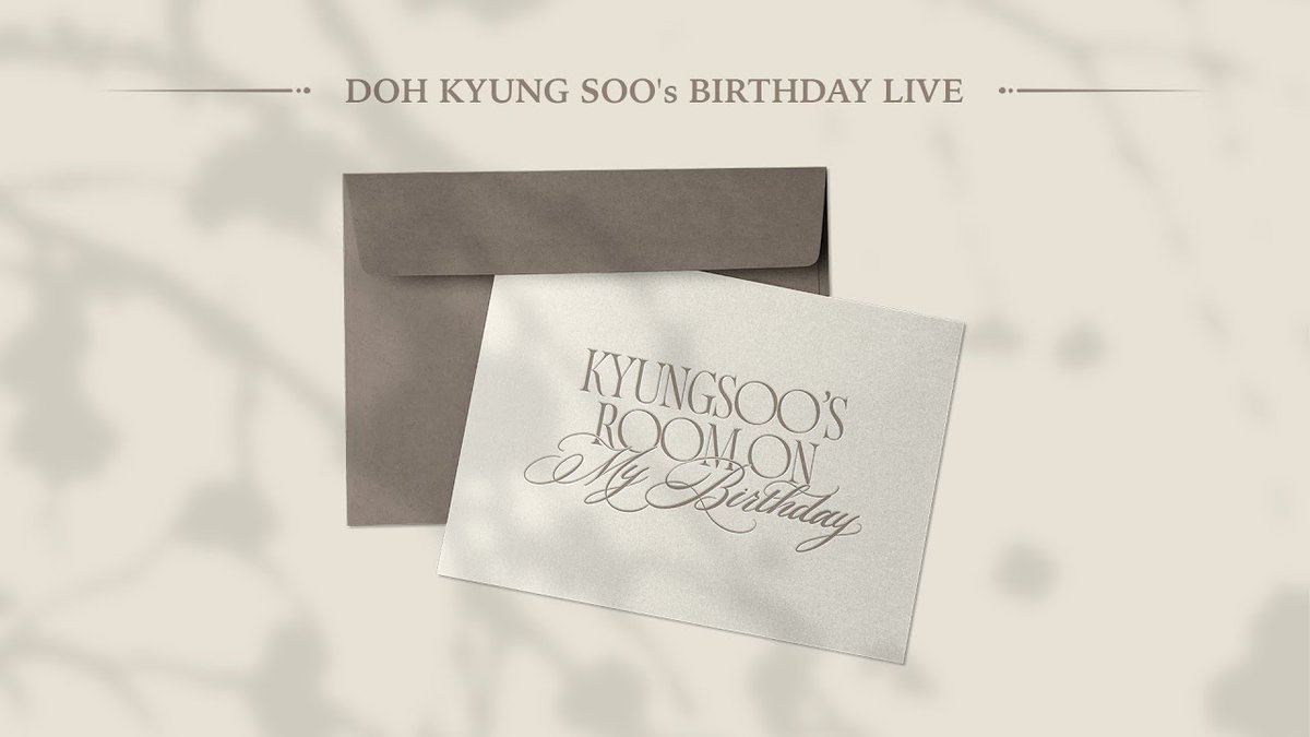 도경수 DOH KYUNG SOO's Birthday Live【Kyungsoo’s Room on My Birthday】
youtube.com/live/vGI5-bdLu…