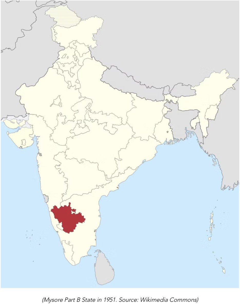 indiastatestory's tweet image. 8/n: Mysore’s integration was widely described as “smooth and easy.” By January 1950, it was fully integrated as a Part B State, laying the administrative foundation for the region’s future development.

#ModernIndia #StateFormation