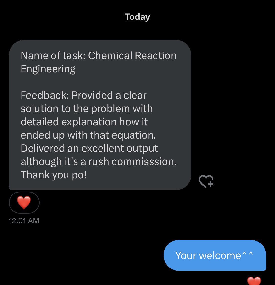 SphereAcad's tweet image. Proof✨

- Worth 3k task secured 💕
- Chemical Reaction 
- Engineering task 
- lf commissioner client 

TYSM! 💕