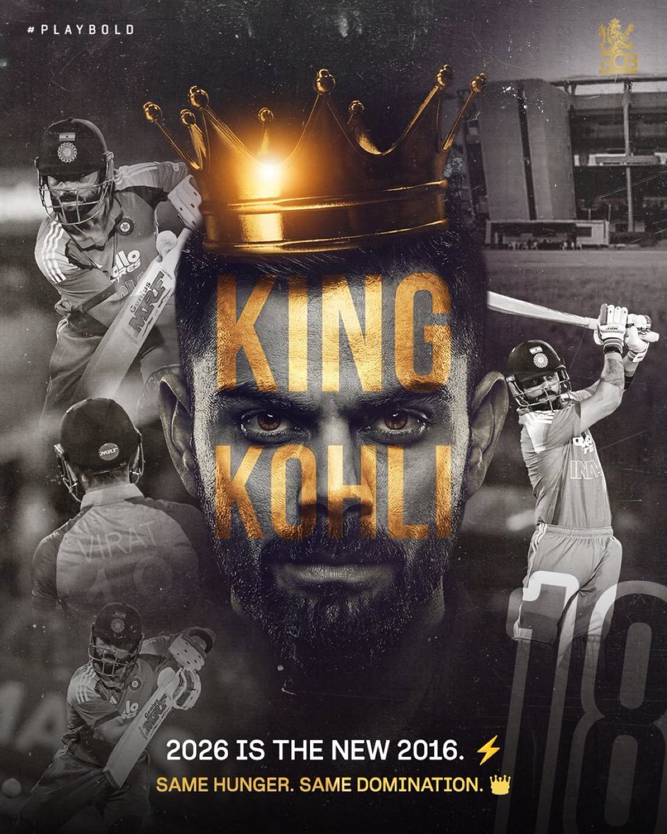 PinSports29296's tweet photo. RCB POSTER FOR VIRAT KOHLI. https://t.co/9jkAqL2PZP