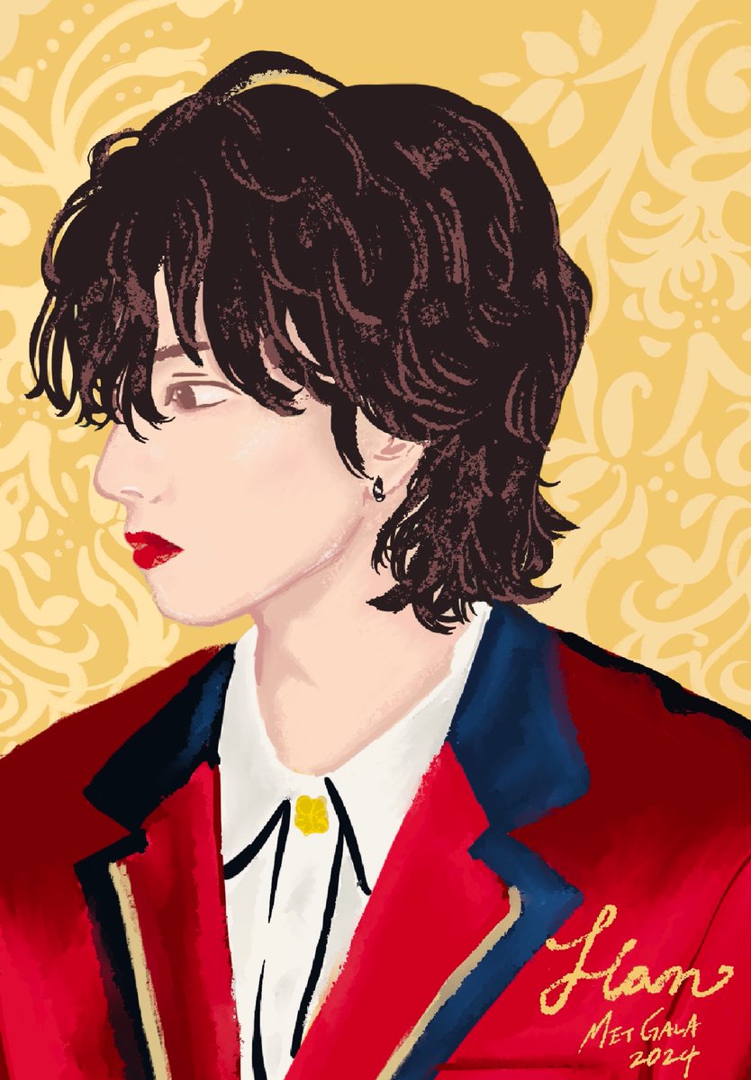 _mountainda's tweet image. Met gala costume🐿️🥀

#Straykidsfanart #skzfanart