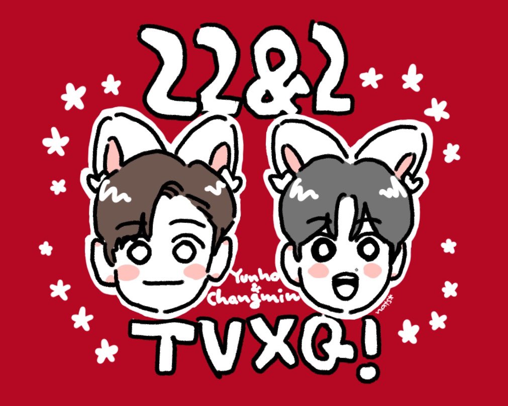 Kawaiiをずっと続けてくれてありがとう♥️

22周年記念日に描こうと思ってて描けてなかった20&amp;2のときのHugにゃんこな２人🫶