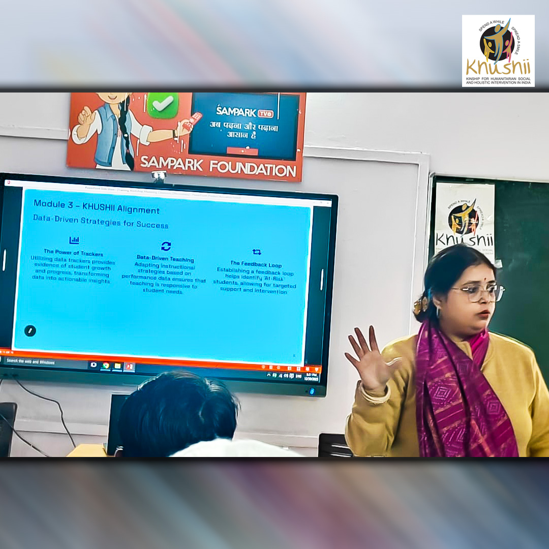 KhushiiNGO's tweet image. KHUSHII with support from @ROADIStr conducted a one-day Capacity Building Training Session under the Shikshaantra Plus Programme in Varanasi, led by Dr. Shweta Jha, 𝙁𝙖𝙘𝙪𝙡𝙩𝙮 𝙤𝙛 𝙀𝙙𝙪𝙘𝙖𝙩𝙞𝙤𝙣, 𝘽𝙖𝙣𝙖𝙧𝙖𝙨 𝙃𝙞𝙣𝙙𝙪 𝙐𝙣𝙞𝙫𝙚𝙧𝙨𝙞𝙩𝙮.
