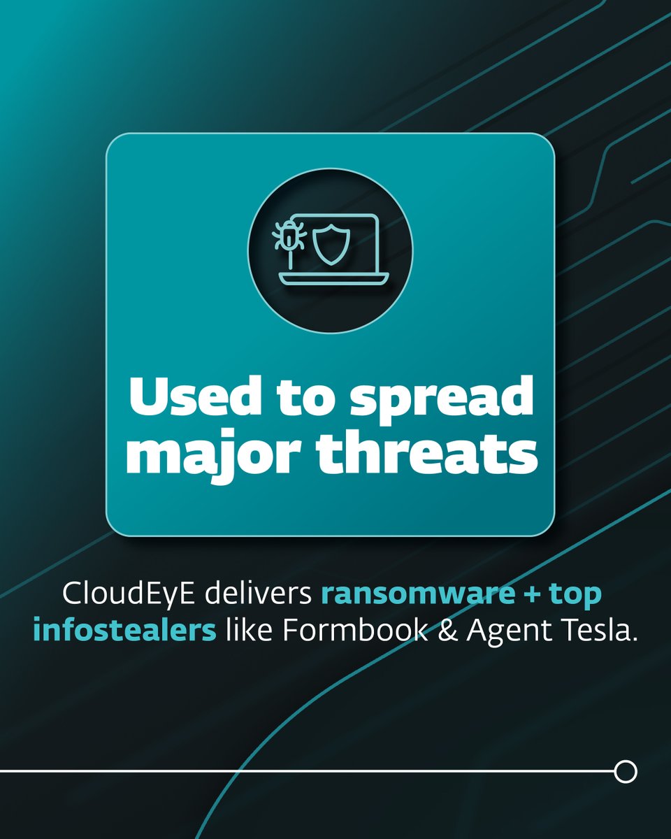 Malware‑as‑a‑Service is on the rise, making it easier than ever for cybercriminals to deploy sophisticated attacks. CloudEyE downloaders delivered via PowerShell skyrocketed nearly 30×, driving campaigns that racked up over 100,000 detections.

Learn more bit.ly/44naxfJ