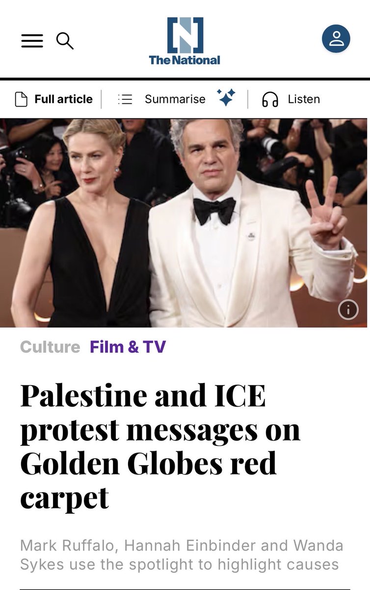 Bar_ShemUr's tweet image. I was waiting to hear what Mark Ruffalo would say about the massacre in Iran at the Golden Globes. Last year he and his celebrity friends were pretty vocal about what they called a “genocide” in Gaza during the awards season.
But you might be surprised to learn he had nothing to…