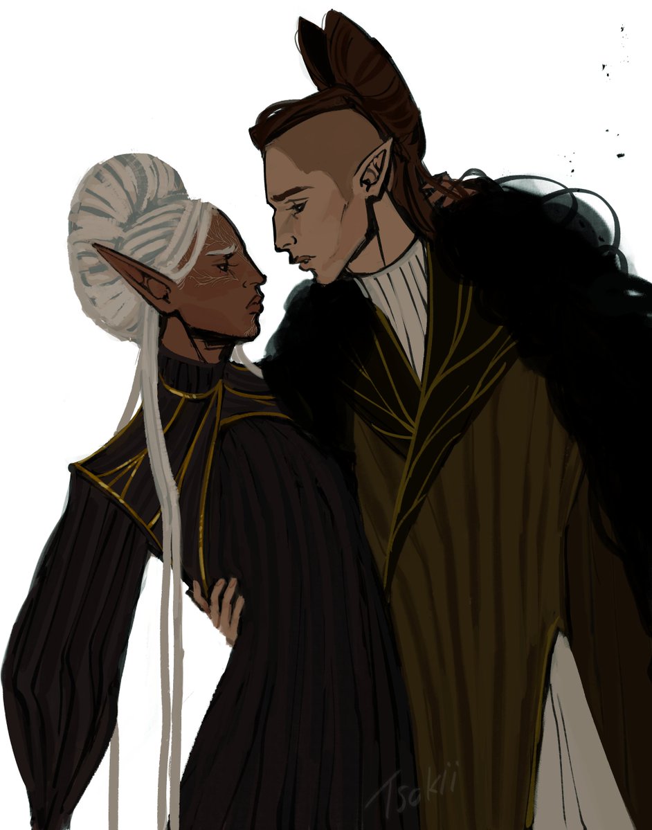 _Tsokii_'s tweet image. I won't let them kiss for another few thousand years in this au