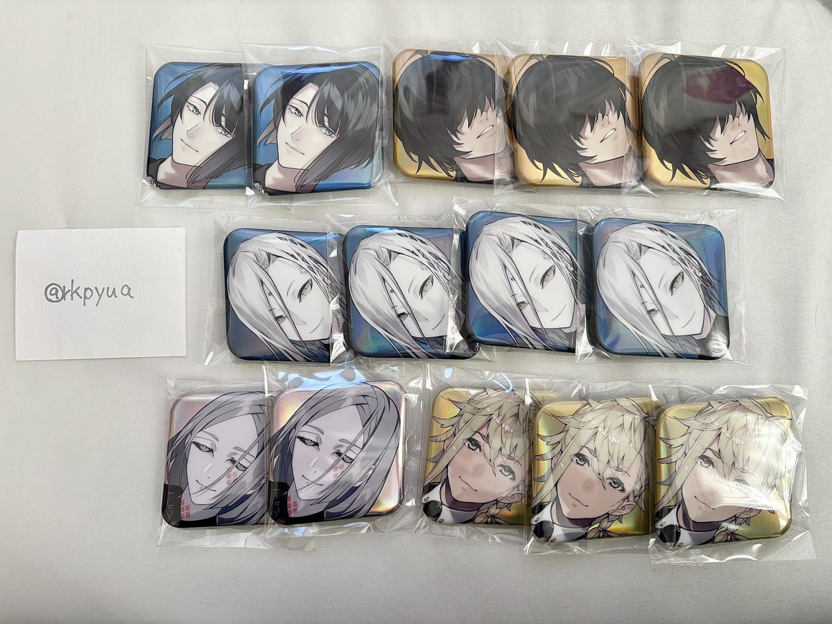 譲渡 交換 刀剣乱舞 大本丸博 スクエア缶バッジ 譲：◯松井2 ◯桑名3