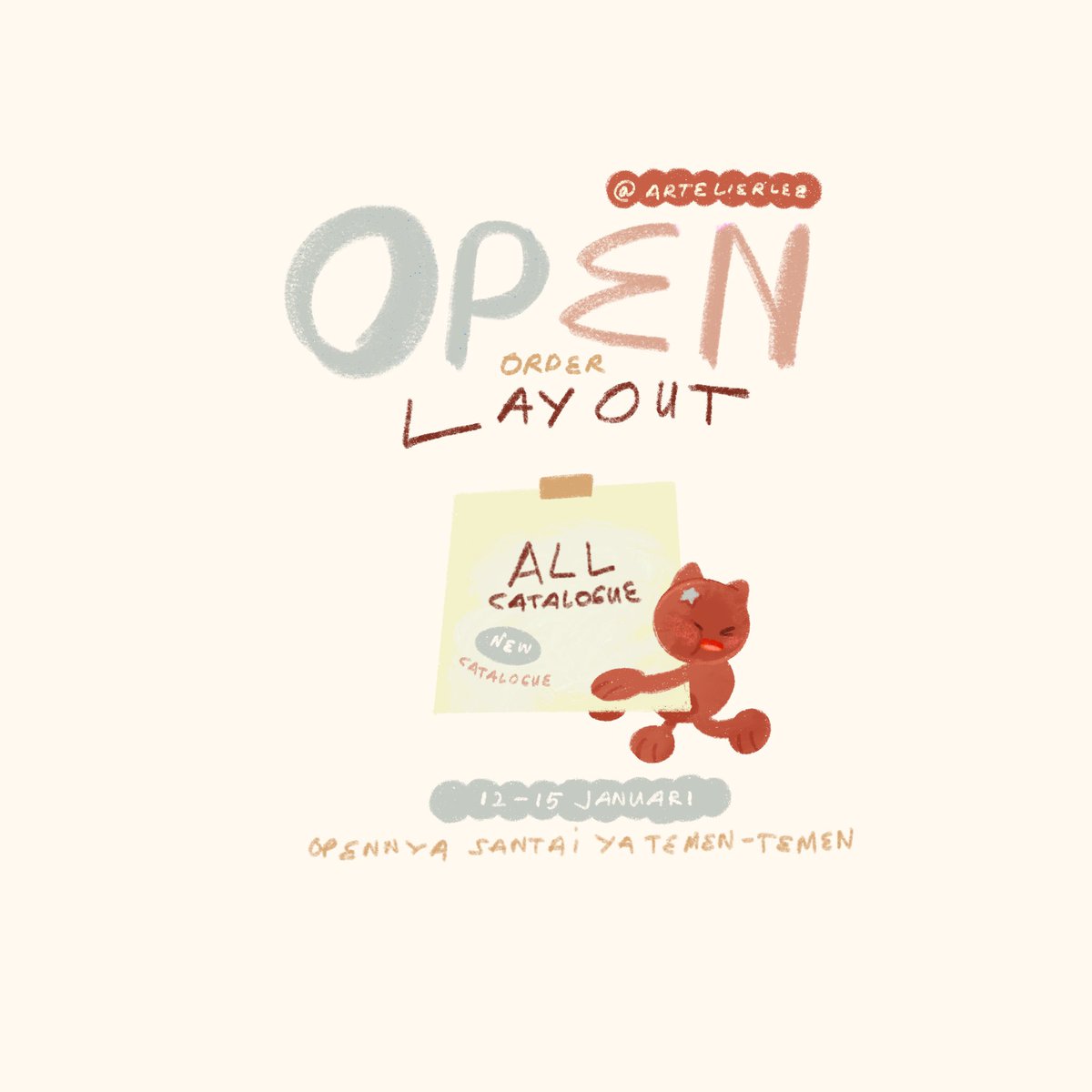 artelierlee's tweet image. any interaction are appreciated! thank you 🥺

haloo, nanti aku akan kembali open 🤩 opennya santai kokk, jangan lupa mampir yaa :D 

📋 12-15 Januari
🖇️ Mulai pukul 14:00 WIB - dirasa cukup
📭 Order by DM atau bisa lewat tele (@artelierlee) 

#zonauang #zonajajan️️ #zonaba