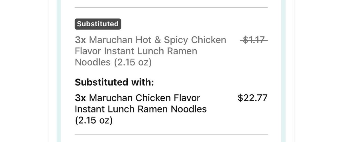 modsaulvillegas's tweet image. @DoorDash  got denied my refund- DoorDash- stop stealing people’s hard earned money. How does 3 cup noodles cost 22.77?
