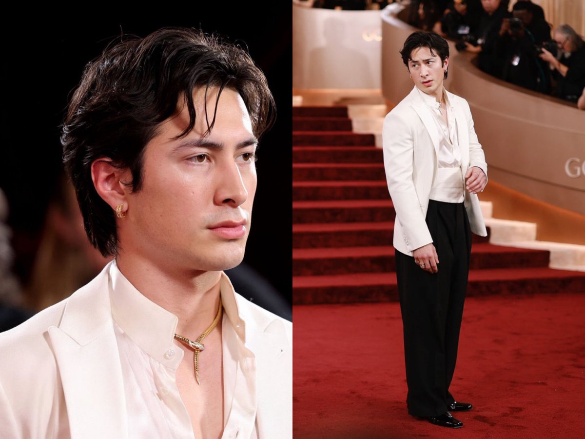 hudsonwupdates's tweet image. Hudson Williams is named one of ELLE’s 15 Best-Dressed Stars at the 2026 Golden Globes, wearing Giorgio Armani and Bulgari .

🧷elle.com/fashion/celebr…