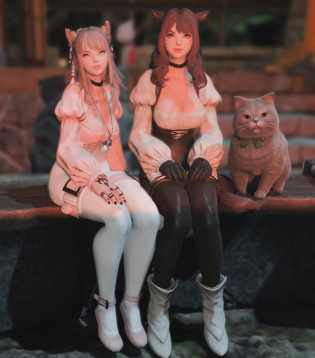 DemiXIV's tweet photo. My husband and I :3 💜
#GPOSERS #gpose #miqote #FFXIV https://t.co/OhoIsBw5qa