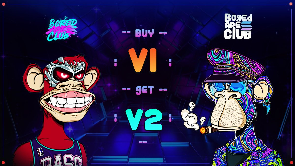 BUY A V1 GET A V2 🐵

We have 440 V2's to give away.
We are ready to onboard new apes!
Buy a <a href="/BoredApeSolClub/">Bored Ape Solana Club</a> NFT.
Lock it away to earn some $BASC.
Then we will send a V2 for FREE.
Jump in our discord to claim prize!
This offer will be good until it isn't.