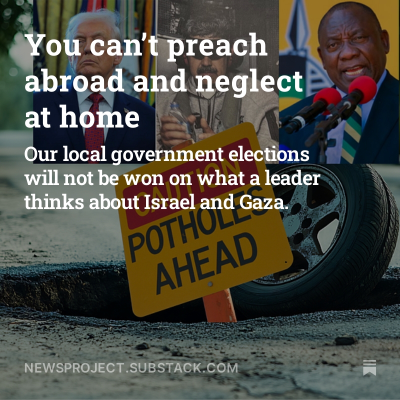 My column OUT NOW: The global geopolitical chaos of today will be replaced by the global geopolitical chaos of tomorrow. And the quicker we get our house in order, the more effectively we can try and shape global events.
newsproject.substack.com/p/you-cant-pre… #SouthAfrica #Venezuela #LocalGovt