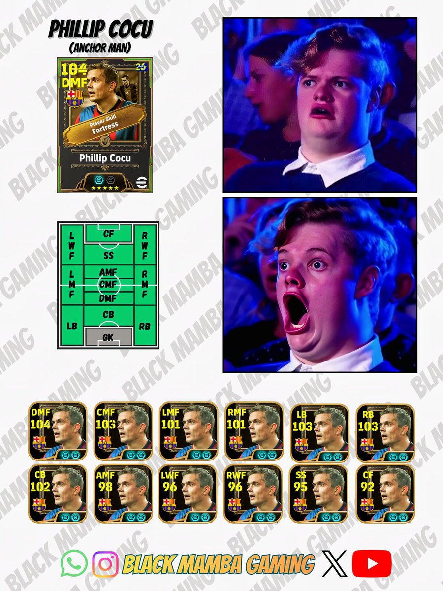 BLACKMAMBABMG's tweet photo. New Phillip Cocu postions overtake the beast gullit 

#konami #efootball2026 #efootball2025 #efootball https://t.co/NZ4kGQSpos