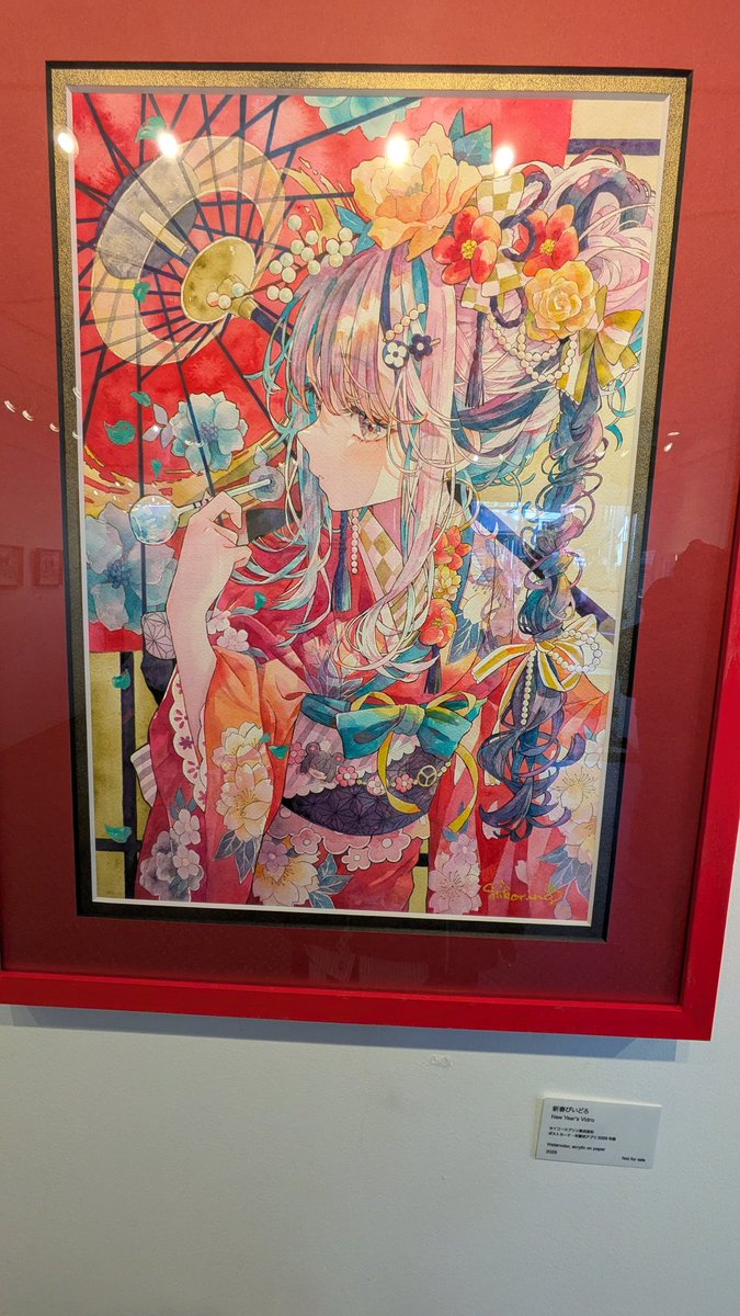 昨日は立体物鑑賞＆展示 本日は水彩絵画の鑑賞 優子鈴さんの原画展行っ