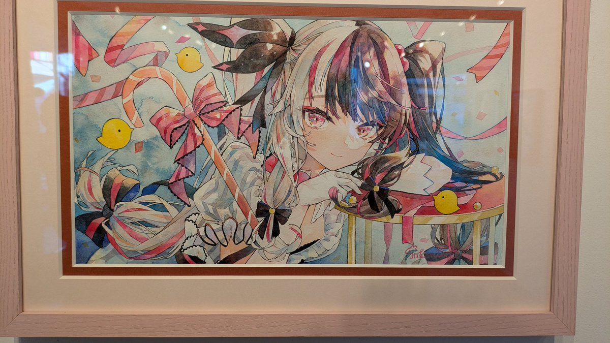 昨日は立体物鑑賞＆展示 本日は水彩絵画の鑑賞 優子鈴さんの原画展行っ