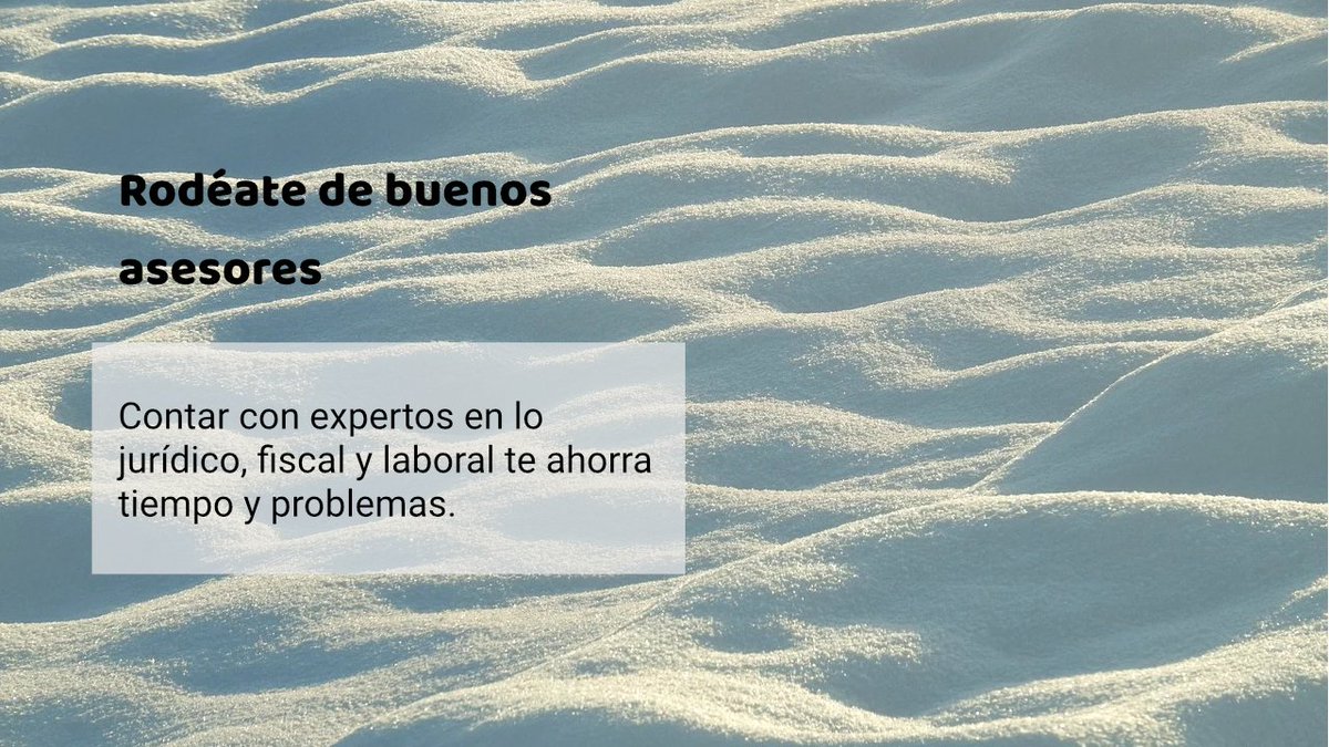 Rodéate de buenos asesores
#EmprenderConÉxito #ApoyoAlEmprendedor #CreaTuEmpresa #PlanDeNegocio #EmprenderConÉxito #Emprendedores #CreaTuEmpresa #PlanDeNegocio #GestiónInteligenteGestiónInteligente