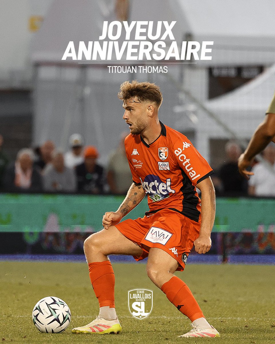 Il fête ses 24 ans aujourd'hui : joyeux anniversaire à notre n°8, 𝗧𝗶𝘁𝗼𝘂𝗮𝗻 𝗧𝗵𝗼𝗺𝗮𝘀 ! 🎂🟠⚫️

#SouriezCestduFootCestLaval