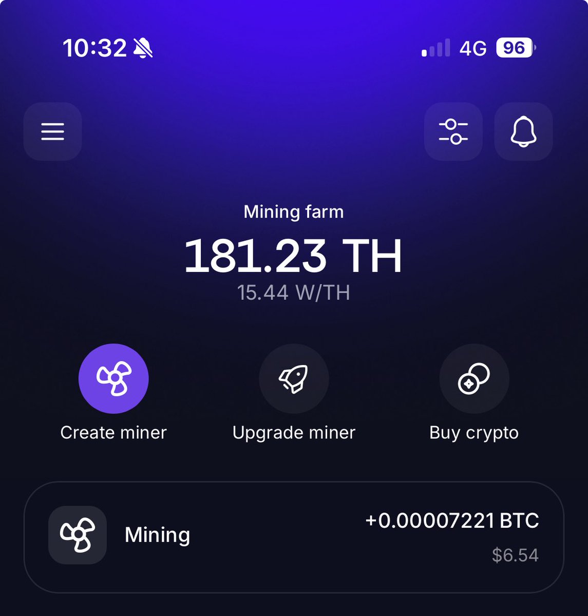 Daily $BTC reward from my lovely mining farm #gomining #bitcoin #crypto  #altcoin