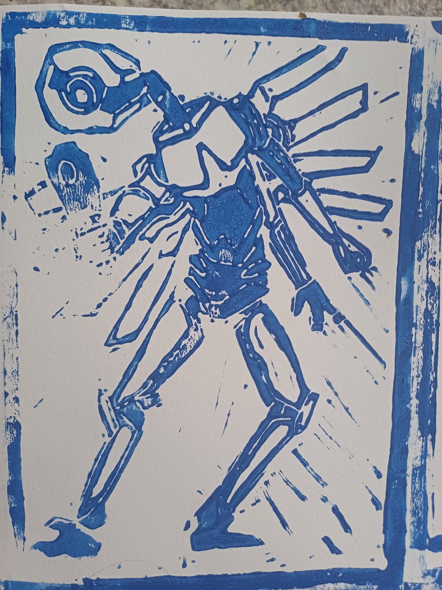 Ultrakill linoprint #ultrakill #newblood