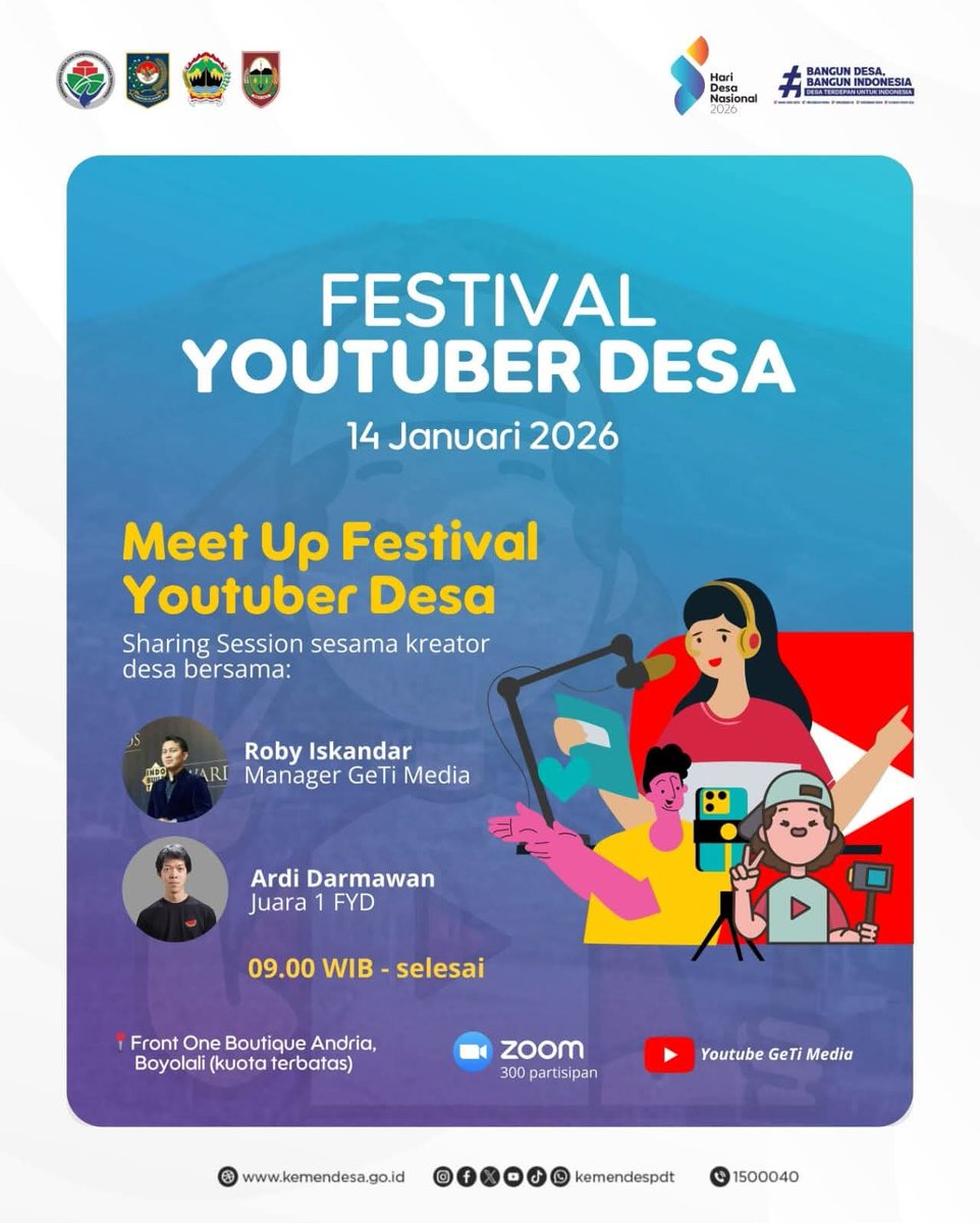 SEMARAK HARI DESA 
Hari Desa Wujudkan Desa Menjadi Garda Terdepan 
<a href="/PrabowoSubianto/">PRABOWO 2014</a> 
@GibranRakabuming
<a href="/YandriSusanto/">Yandri Susanto</a>
<a href="/ArizaPatria/">Ariza Patria</a>
@KementerianDesaPDT
@BPSDMKemendesaPDT
@DesaPesonaNusantara
#HariDesaNasional2026
#PendampingDesaHebat
#TPPKemendesaPDT
#TPPProvinsibengkulu