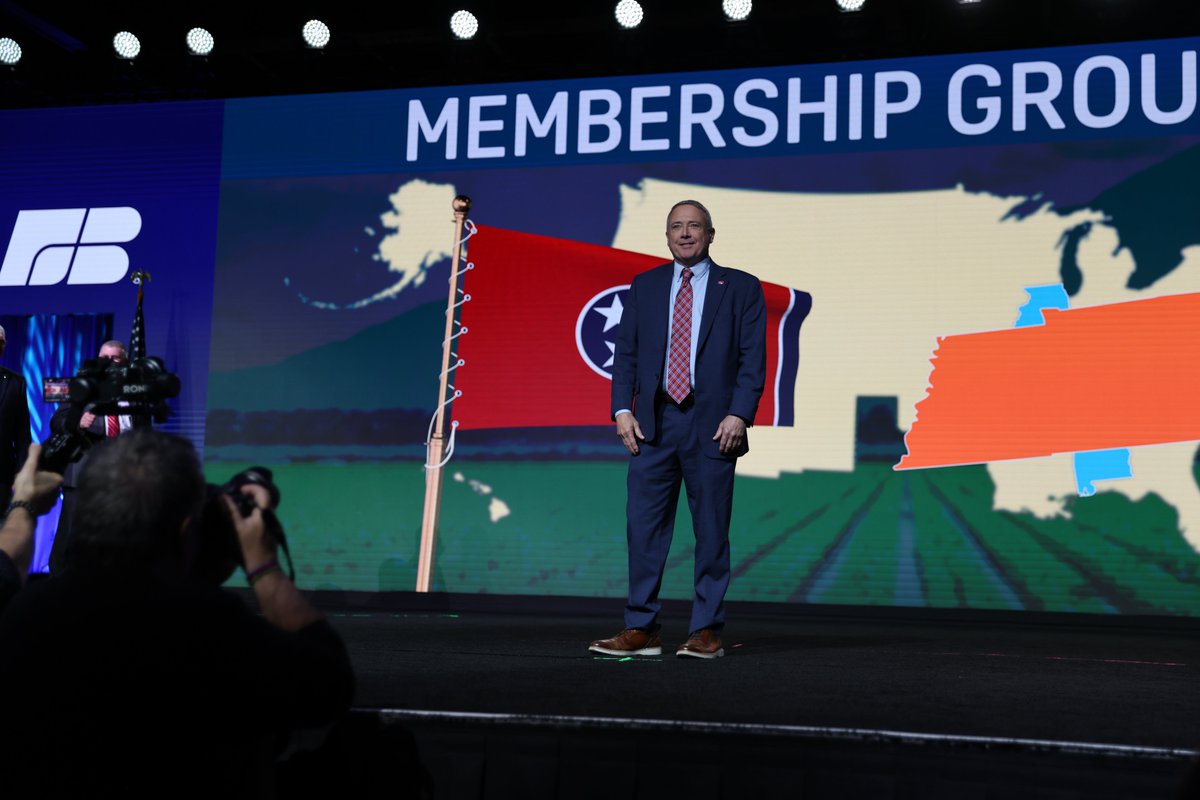 TNFarmBureau's tweet photo. Day 2⃣ of #AFBF26
☑️ General Sessions
☑️ @ZippyDuvall annual address
☑️ Engaged with @DepSecVaden
☑️ Knox Rogers representing Tennessee on the Leadership Panel
Stay tuned for more to come!
#TNFarmBureau | #FBProud https://t.co/IWXPqJFTMS