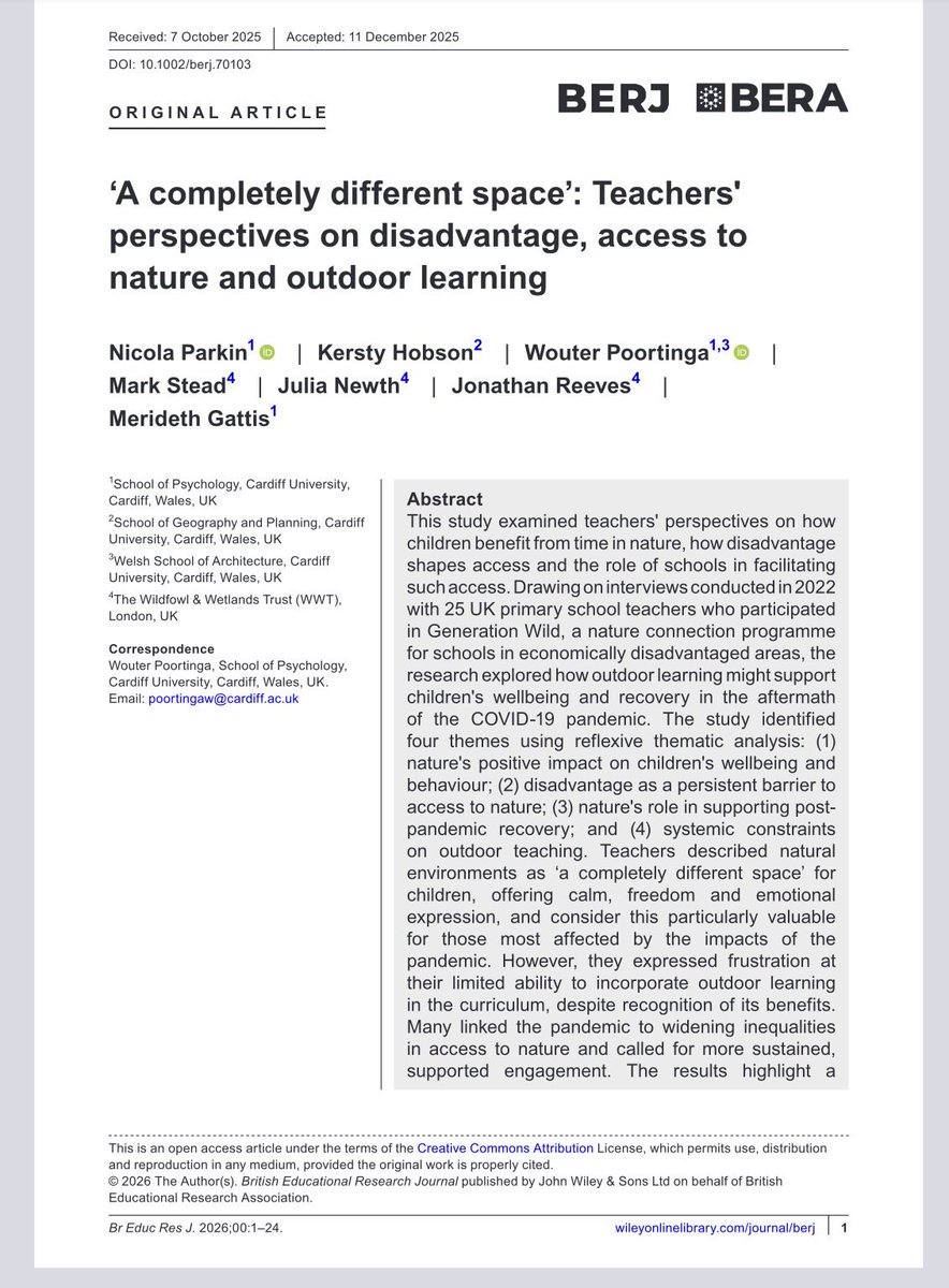 British Educational Research Journal tweet media