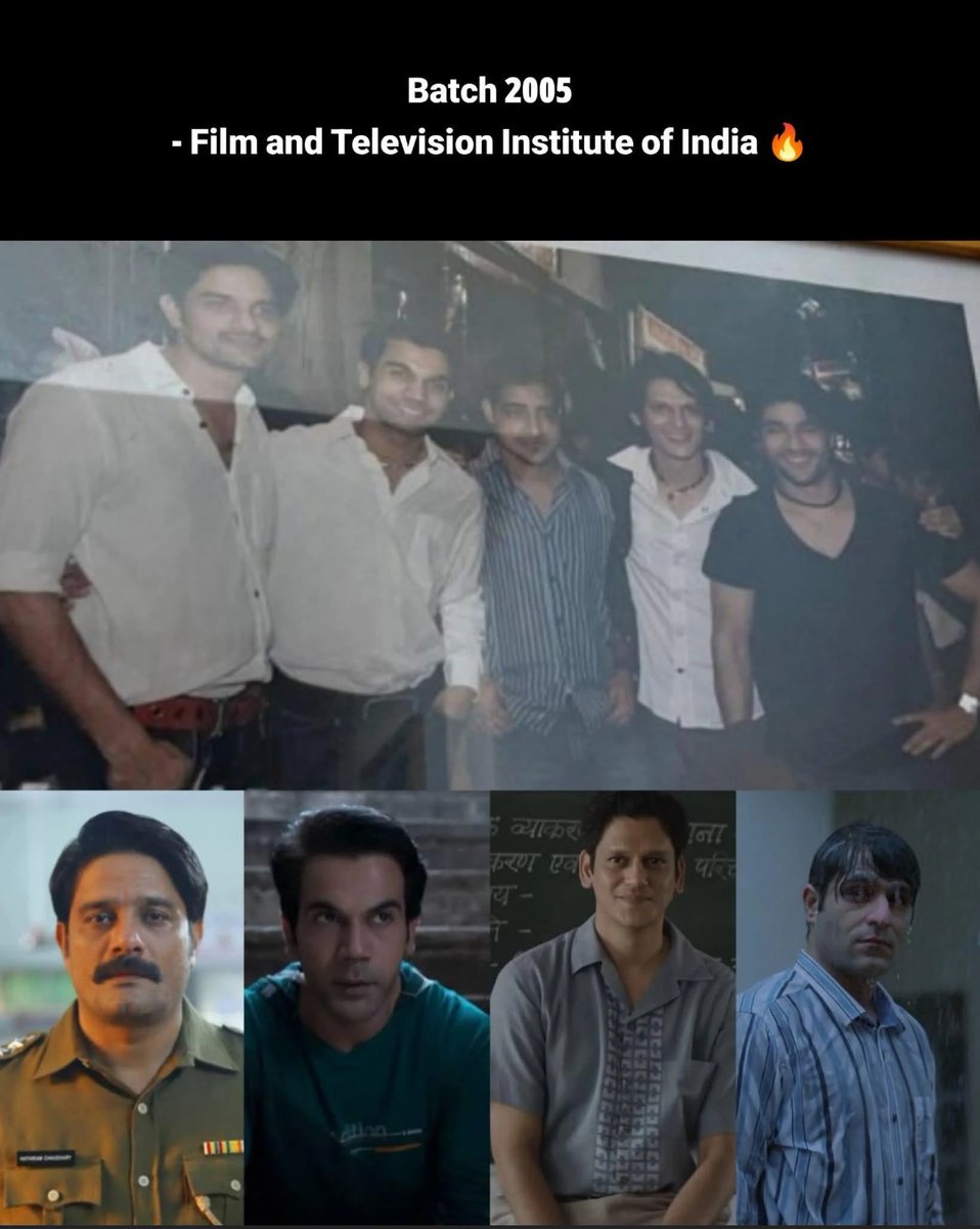 cine_infinity's tweet photo. What a legendary batch 🔥
FTII Batch 2005 truly a powerhouse of talent. From nuanced performances to unforgettable characters, this group has consistently raised the bar for Indian cinema.
Pure craft. Pure impact. 🎬👏
#FTII #Batch2005
#JaideepAhlawat #GyanendraTripathi #RajkummarRao #vijayvarma