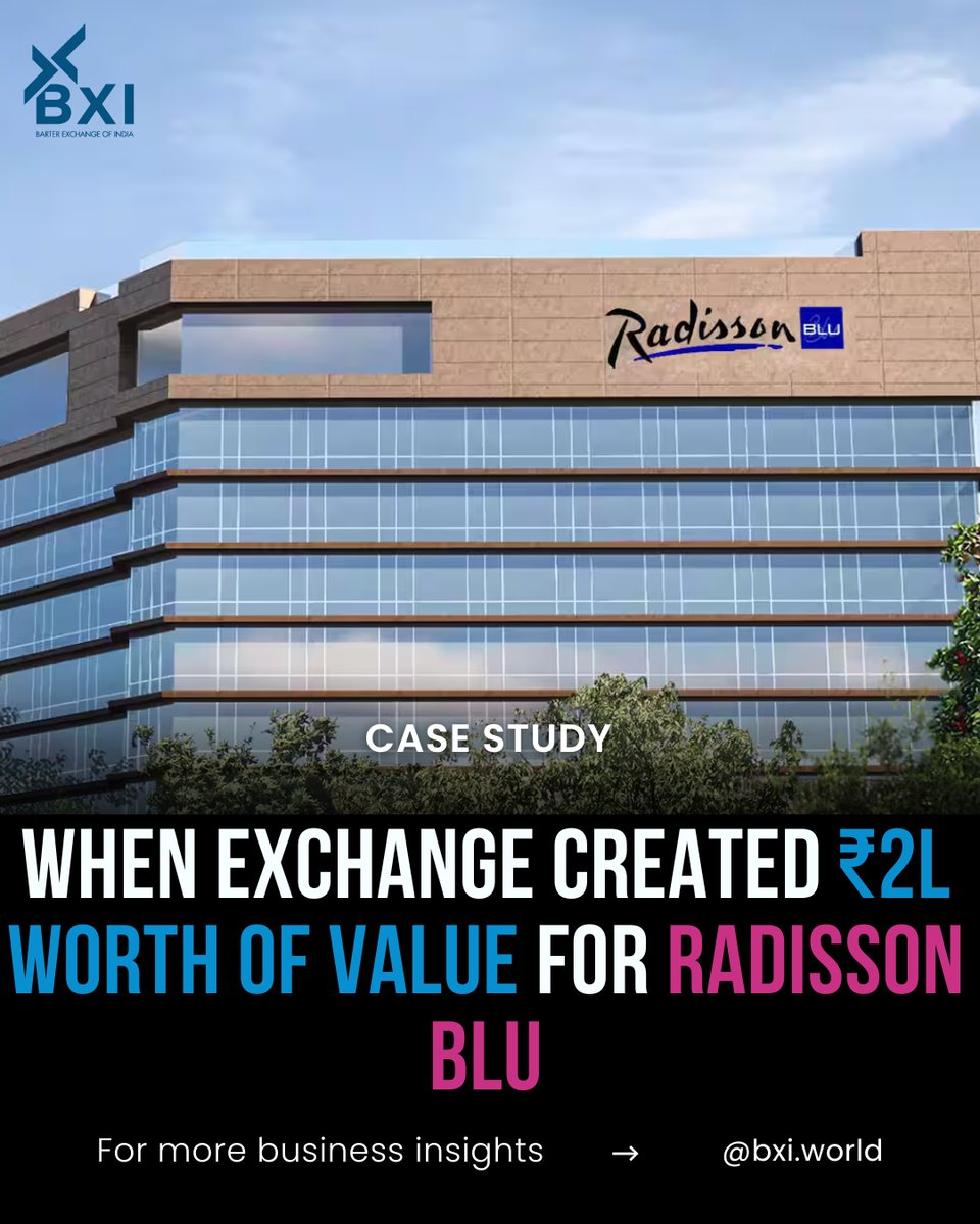 bximarketplace's tweet photo. Rooms exchanged. Screens unlocked.
₹2L worth of visibility without spending a rupee ✨
Radisson Blu chose barter over budgets 🤝

#SmartBarter #CashlessCollab #BXIStories #barterkiyakya #barter #mediavisibility #barter https://t.co/NWcZErAWaX