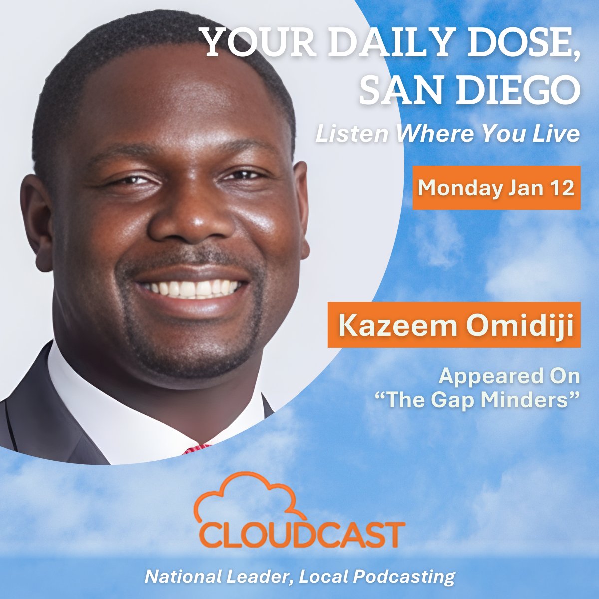 CloudcastM's tweet photo. Listen Where You Live.
Episode Covers: #STEMDiversity #ImmigrantSTEMStories #MentorshipInSTEM
So please listen to this amazing #podcast episode with Kazeem Omidiji, he is that special to #SanDiego.
Spotify: https://t.co/DUUDOEb2mn
Apple: https://t.co/4F2Dg1ImKu https://t.co/ADo6wrYemo