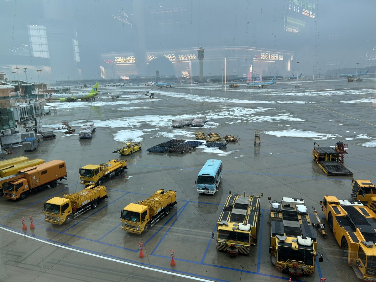 雪の残ってる
冬の仁川空港も
乙なものだね✈️
バイバイ👋👋👋
