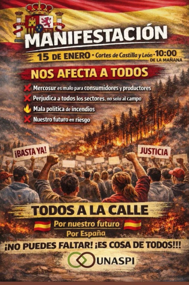 ¡APOYEMOS AL CAMPO ESPAÑOL! 

No permitamos que inunden Europa y nuestras mesas con productos agropecuarios que no cumplen los estándares europeos que exigen a los agricultores locales y carne hormonada. 

#NoAlMercosur