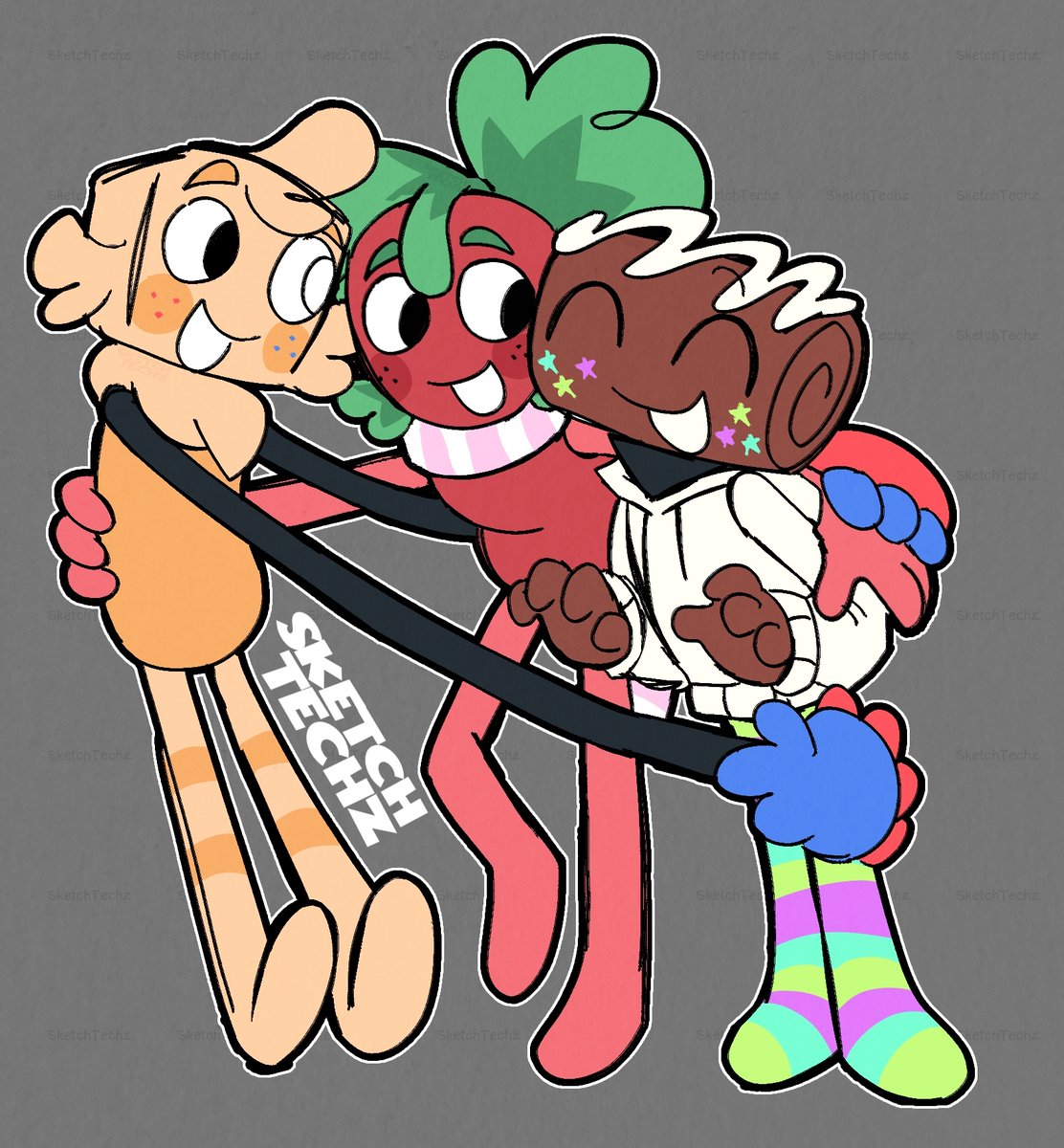 HuggablePastry &amp; their bestie Sprout who they love dearly
#huggablepastry #dandysworld #sproutseedly