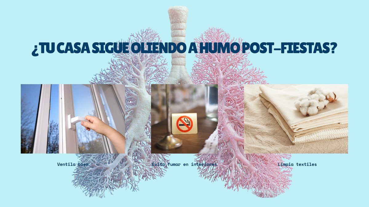 SLRuz's tweet image. 🚭 El humo del tabaco y de velas puede permanecer días en casa y afectar tus pulmones.
Ventila bien, limpia textiles y evita fumar en interiores para reducir la irritación respiratoria.
#ConsejoMédico #CuidadoPulmonar #DrSergioLopezRuz