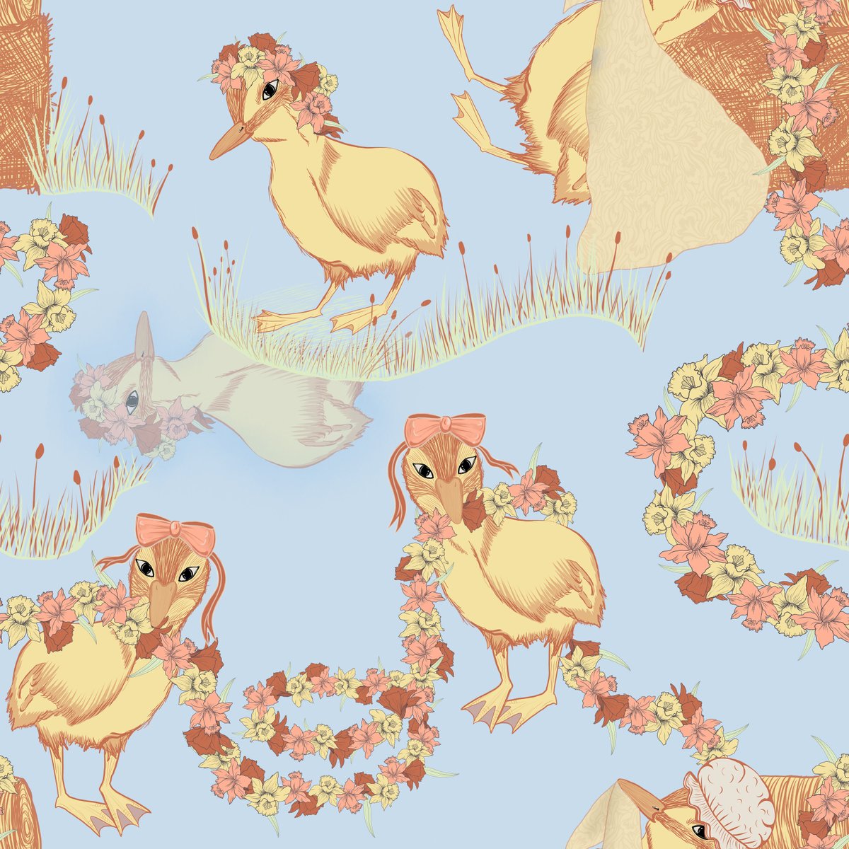 FredaLillyprint's tweet photo. A soft spring teaser 
Duckling Daze is the first design from my Farmyard Fayre collection.
More meadow friends coming soon.

https://t.co/lQR9bVmiWI

#fredalilly #ducklingdaze #farmyardfayre #springdesign #spoonflower https://t.co/vv8md6c5fz