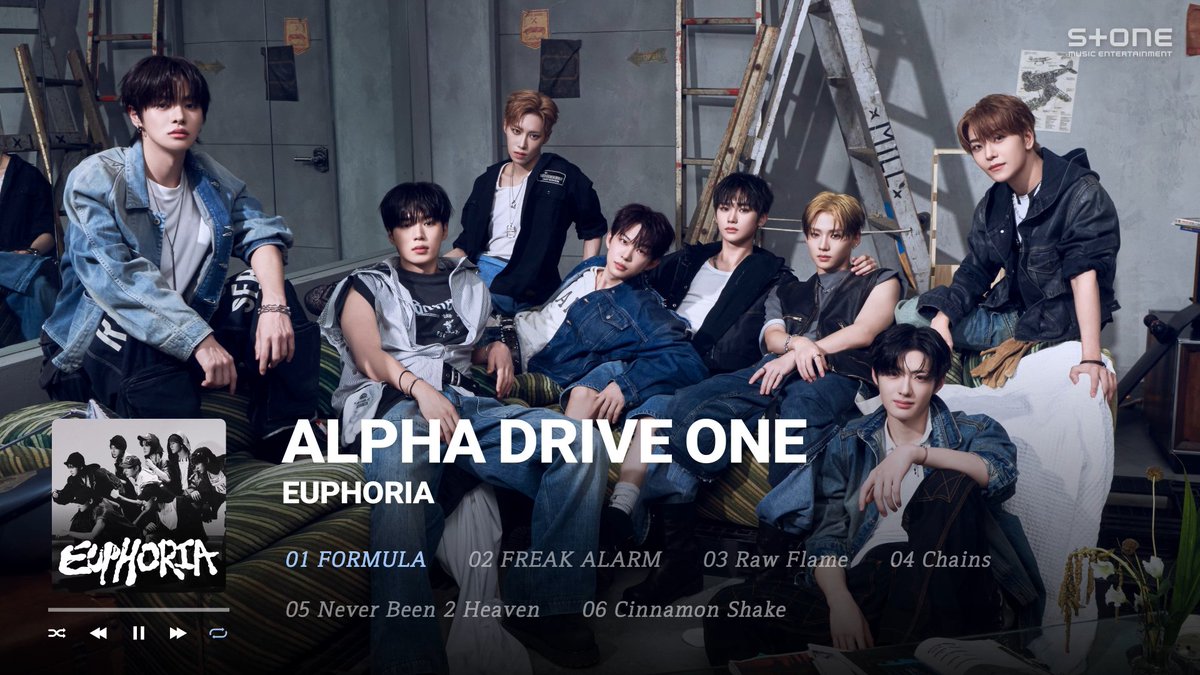 ✨공식 데뷔✨ ALPHA DRIVE ONE 미니1집 <EUPHORIA> 1시간 반복 듣기🎧
🎶𝗙𝘂𝗹𝗹: youtu.be/hCEfNbkHKXg

#ALPHADRIVEONE #ALD1 
#알파드라이브원 #EUPHORIA
#STONE_PLAYLIST #PLAYLIST #플레이리스트