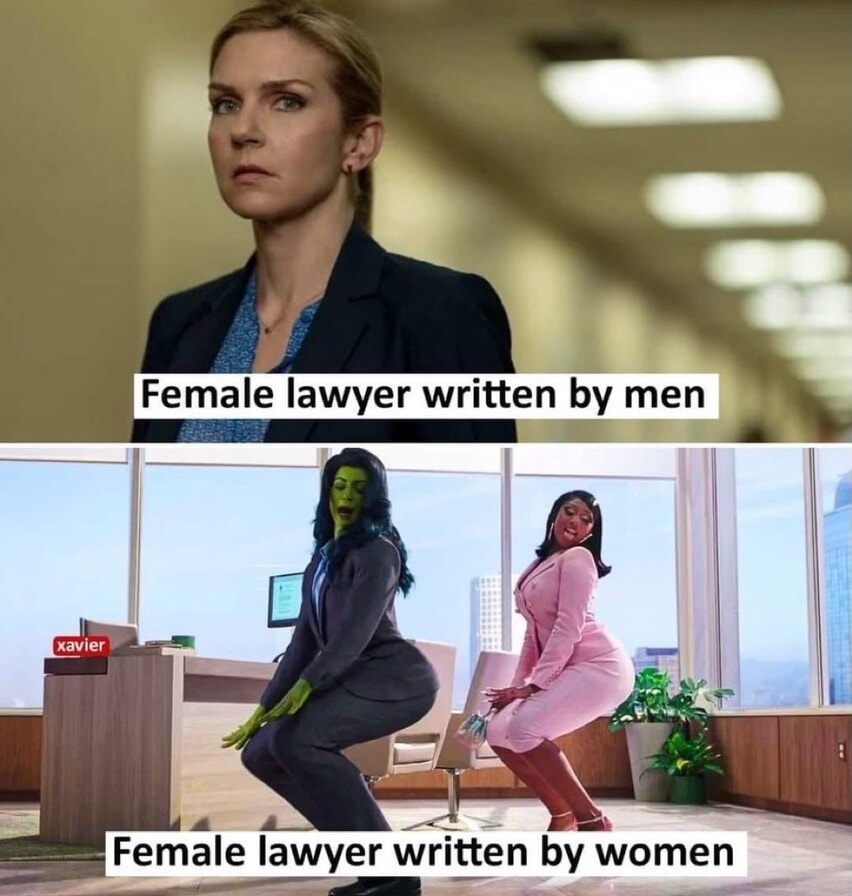 Female lawyer written by women