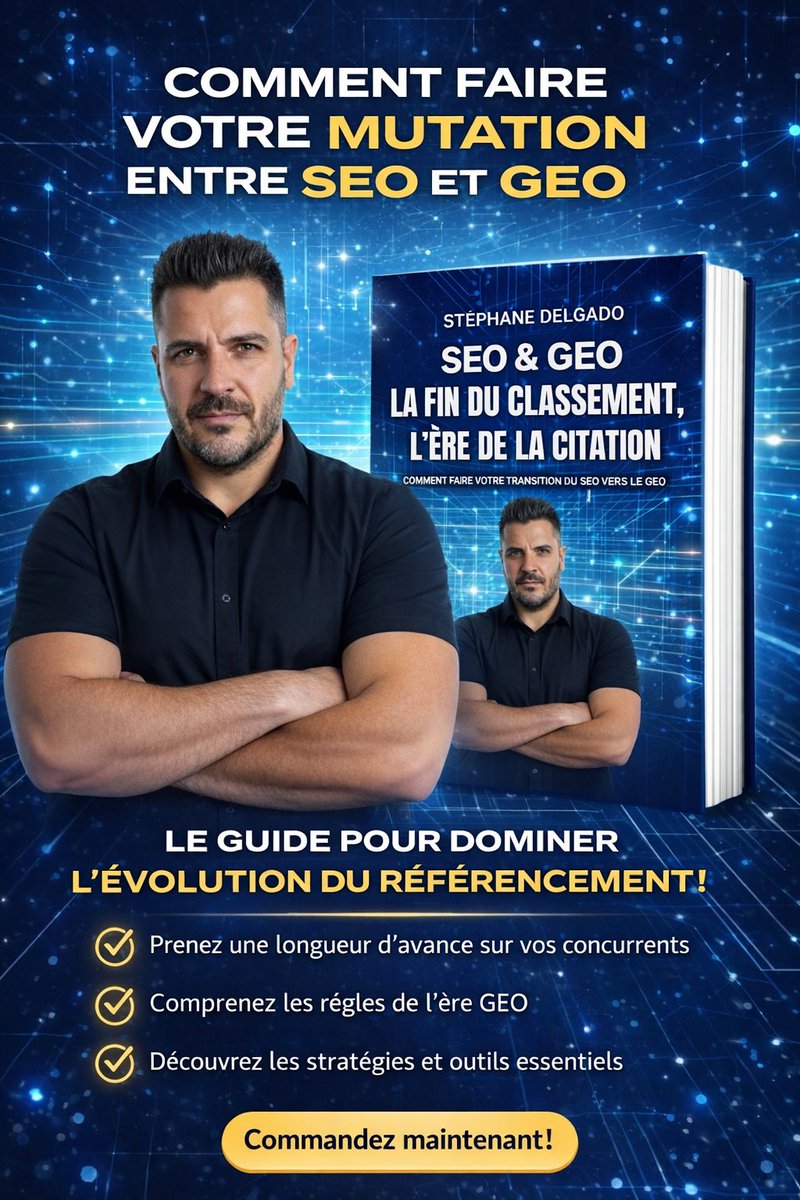 Stephanedelgado's tweet photo. comment faire votre transformation sur votre site internet et pourquoi il est indispensable d'agir. Je vous explique également pourquoi votre site internet va perdre 70% de visibilité.
Disponible ici : https://t.co/oMBDKUumh4
#seo #geo #Google https://t.co/jjUJPsLdFG