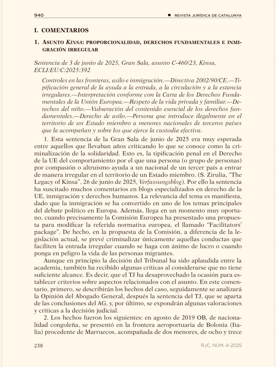 La Dra. Núria González, Prof. Lectora de Derecho Constitucional en <a href="/Dret_UB/">Facultat de Dret UB</a> y miembro de <a href="/GEDECOUB/">GEDECO - EUCODEM</a> -EUCODEM, ha escrito un comentario sobre el asunto Kinsa (sentencia del TJUE de 3 de junio de 2025) en el último número de la <a href="/RJuridica_cat/">Revista Jurídica de Catalunya</a>.