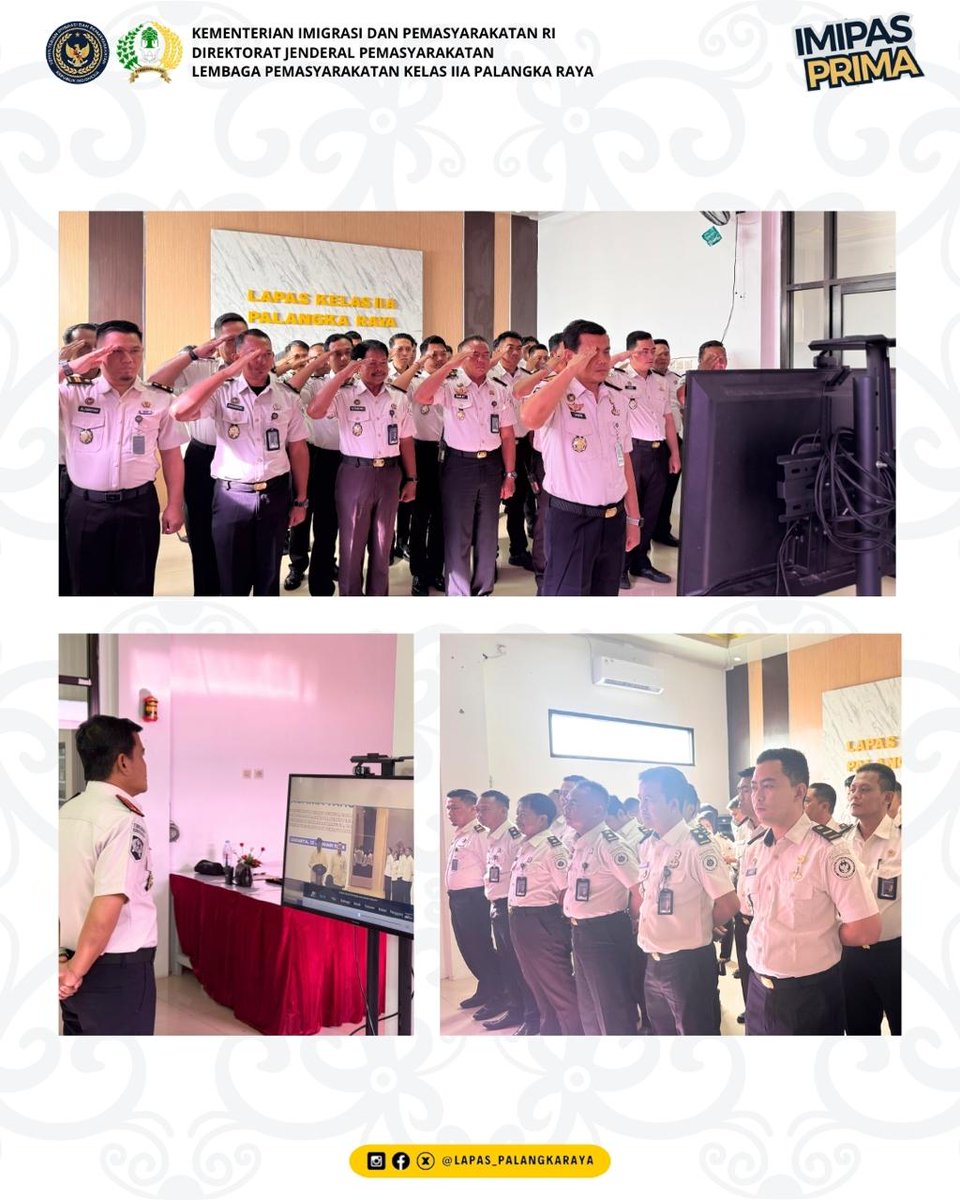 Perkuat Konsolidasi dan Kolaborasi, Lapas Palangka Raya Ikuti Apel Bersama di Lingkungan Kemenko Kumham Imipas

#kemenimipas
#Ditjenpas
#pemasyarakatan
#guardandguide
#DitjenpasKalteng
#IPutuMurdiana
#infoimipas
<a href="/kemenimipas/">Kementerian Imigrasi dan Pemasyarakatan Republik I</a>
<a href="/galeri/">galeri</a>.kemenimipas
@kanwilditjenpaskalteng