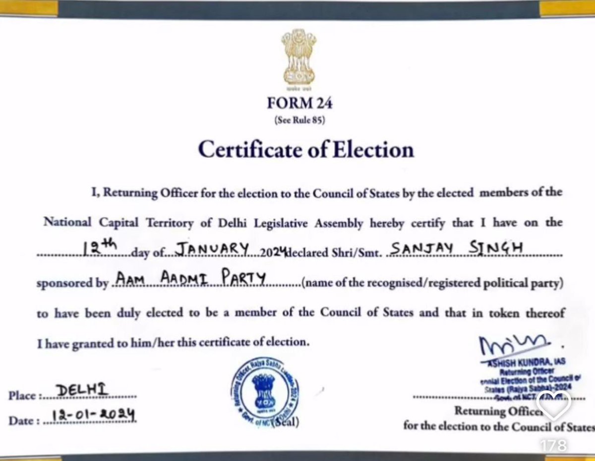 Sanjay Singh AAP tweet media