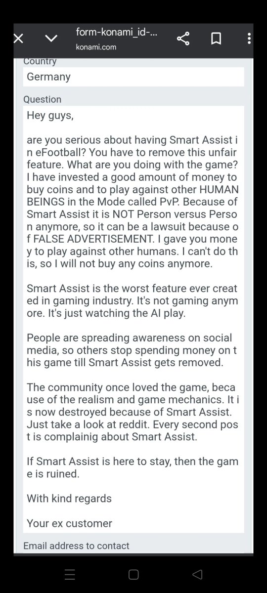 ArfiandaHarry's tweet photo. eFootball - Smart Assist

This need to be heard @play_eFootball @we_konami 

#eFootball #eFootball2026 https://t.co/DmZpAEl4cz