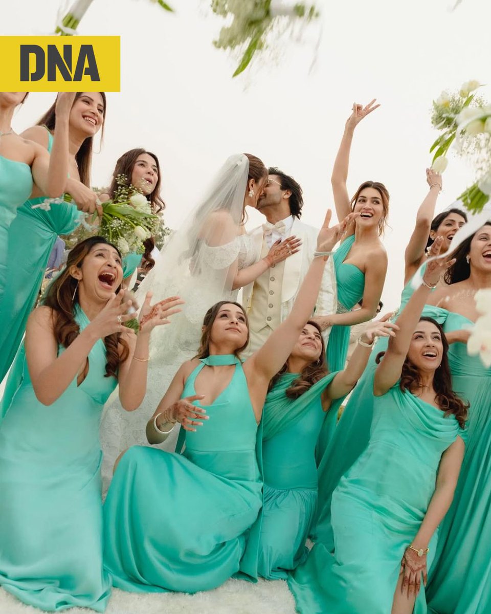 dna's tweet image. Nupur Sanon and Stebin Ben tied the knot on Saturday in a beautiful Christian ceremony, in the presence of their close friends and family. 

#NupurSanon #StebinBen #Wedding #DNAUpdates