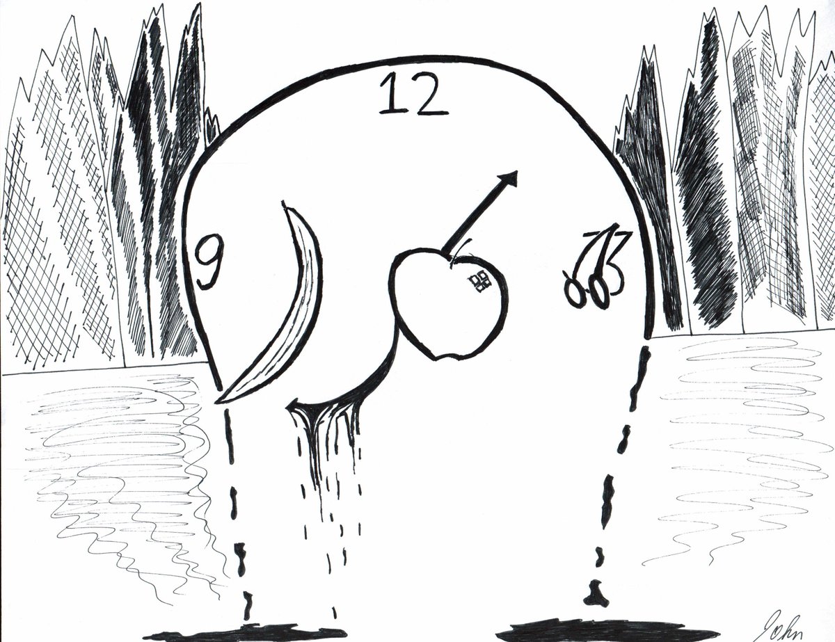 THEJOHNiVERSE1's tweet image. I’ve been liberated from the tyranny of the clock. 
#art #clock #tryanny