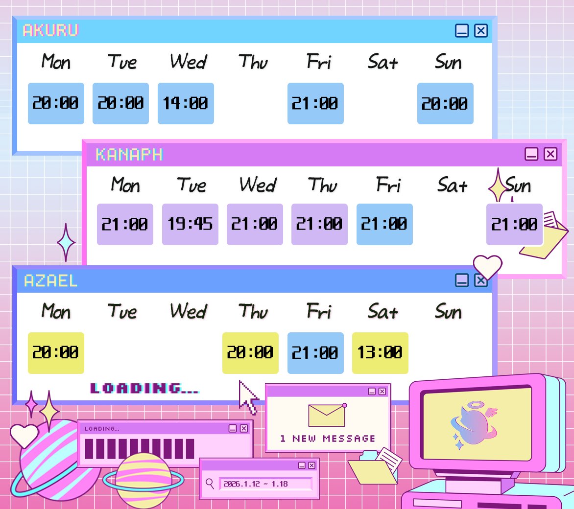 ISOROPIA_'s tweet image. 🌳
ISOROPIA SCHEDULE  [1.12~1.18]