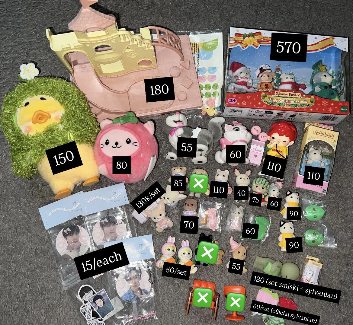 sweetiejaehyun's tweet image. 🎀 ⊹𓈒 wts / want to sell / clearance sale .ᐟ

ʚ sylvanian upset duck smiski mofusand hirono photocard album ɞ 

nego allowed 
⤷ tangsel
⤷ 🍊 
⤷ condi dm
⤷ keep event

t. aab photocard plushie trinkets
