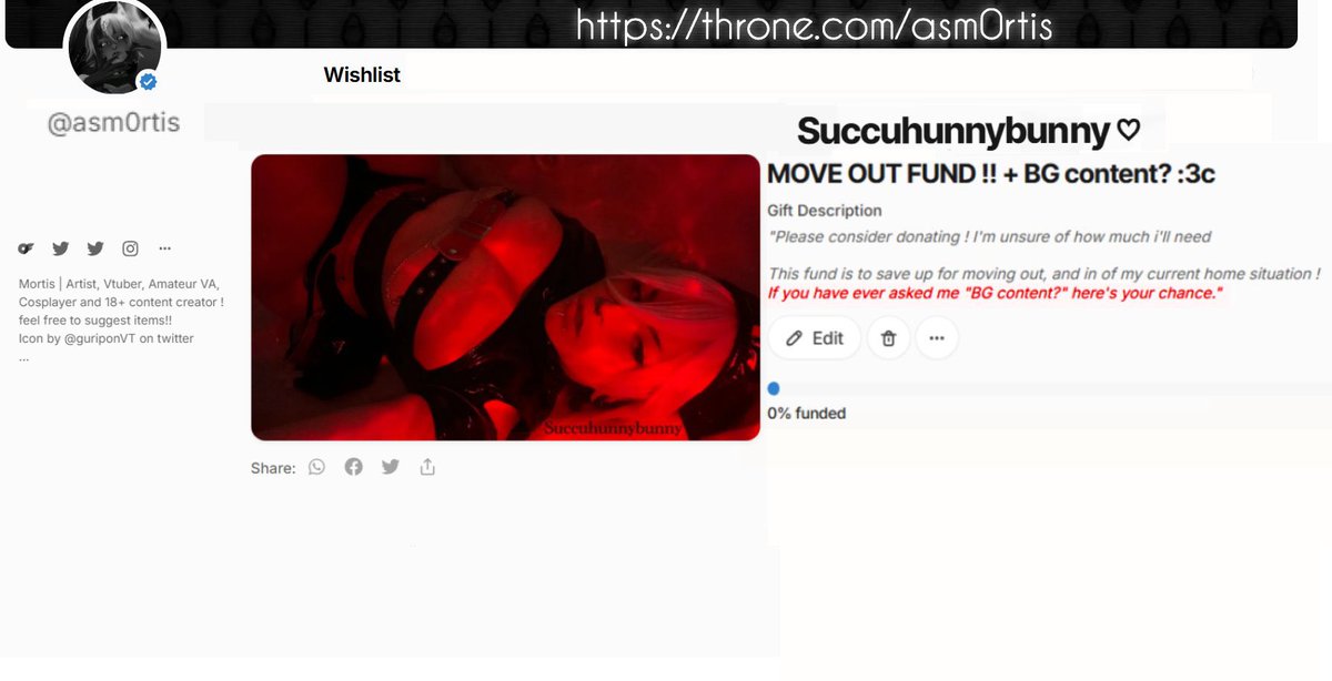 Made a Throne wishlist fund for saving up towards moving out !