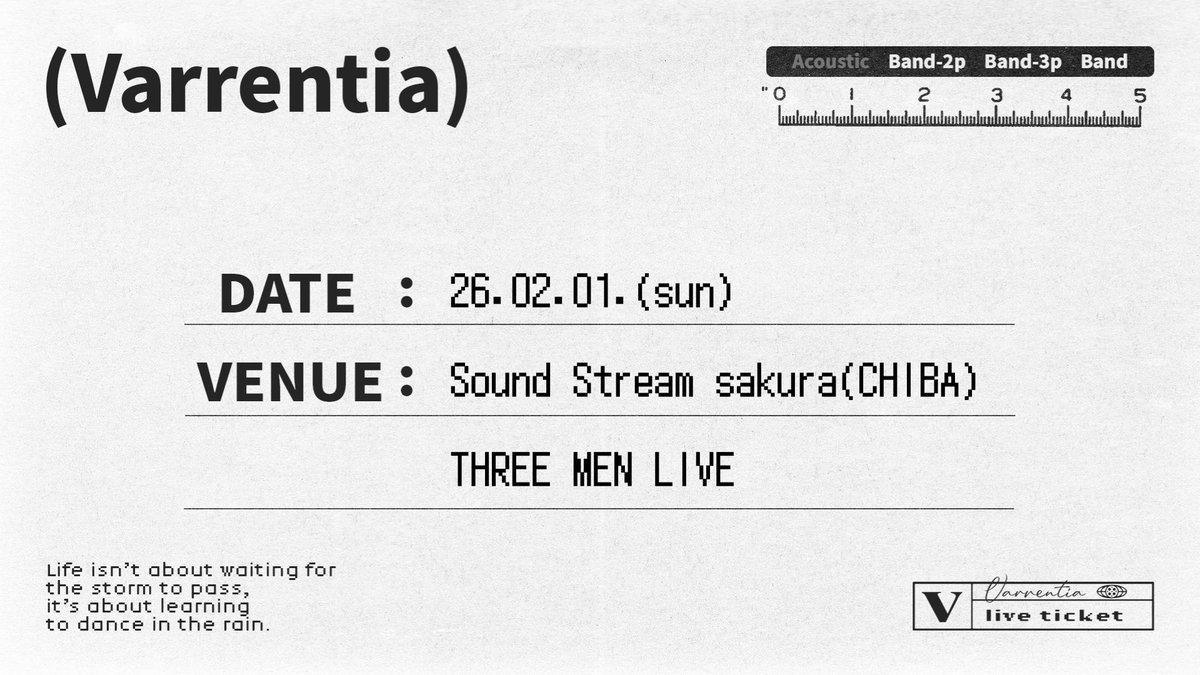 Live  Info (full band set)  

Sunday, 1st February - CHIBA
Sound Stream sakura

w)Bunk Bed/HINONABE

OP/ST 18:00/18:30
ADV ¥3,000(Student ¥2,000)

ticket reserve
t.livepocket.jp/e/mje07

Streaming premier.twitcasting.tv/sound_sakura/s…