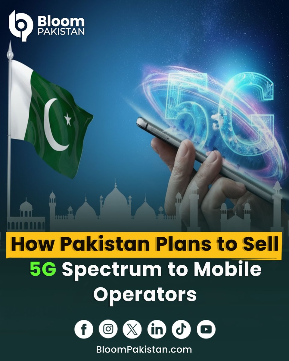 bloom_pakistan's tweet photo. How Pakistan Plans to Sell 5G Spectrum to Mobile Operators...

Read More:  https://t.co/rxvPlaNCcK

#5GSpectrum #Pakistan5G #TelecomPolicy #MobileOperators https://t.co/WhDcPOXUiW